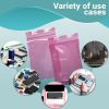 Pack of 100 Pink Anti-Static Seal Top Bags 3 x 5 Zipper Bags 3x5 Ultra Thick Polyethylene Thickness 4 Mil Bags suitable for Packaging Storing Industri
