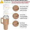 Ice Cube Tray for Stanley Cup: 40 Oz Tumbler Ice Mold Silicone - Hollow Cylinder Ice Maker Freezer with Lid and Bin for Water Bottle Whiskey Cocktail